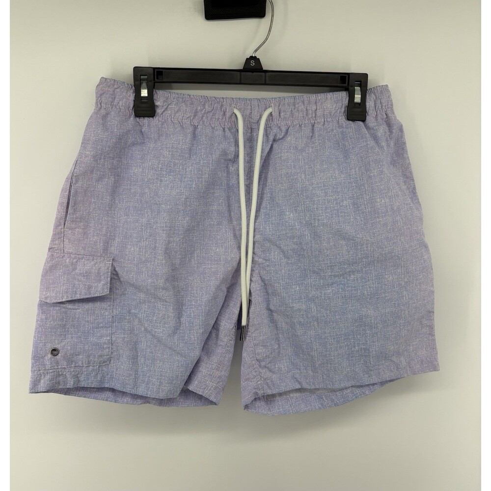 Rainforest Men's Comfort Stretch Drawstring Cargo Shorts Periwinkle Blue Small